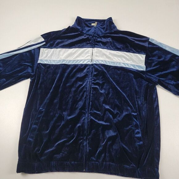 GODBODY Velour Track Jacket Mens 2XL Hip Hop Vintage Rap Full Zip Vtg 90s Y2k - Picture 2 of 9